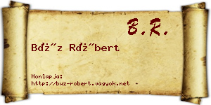 Búz Róbert névjegykártya