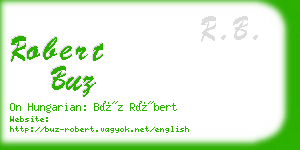 robert buz business card
